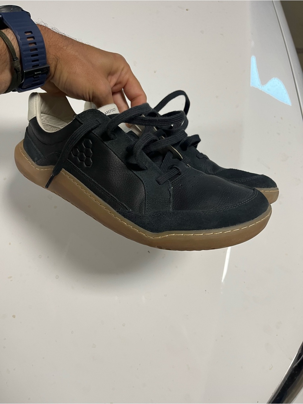 Vivo Barefoot Black Sneakers with Gum Sole